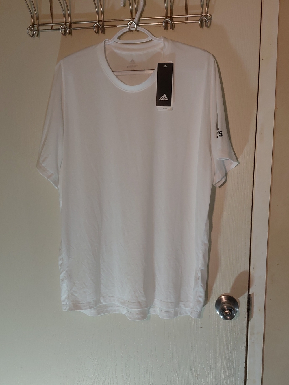 adidas White Short Sleeve Crew Neck Tee